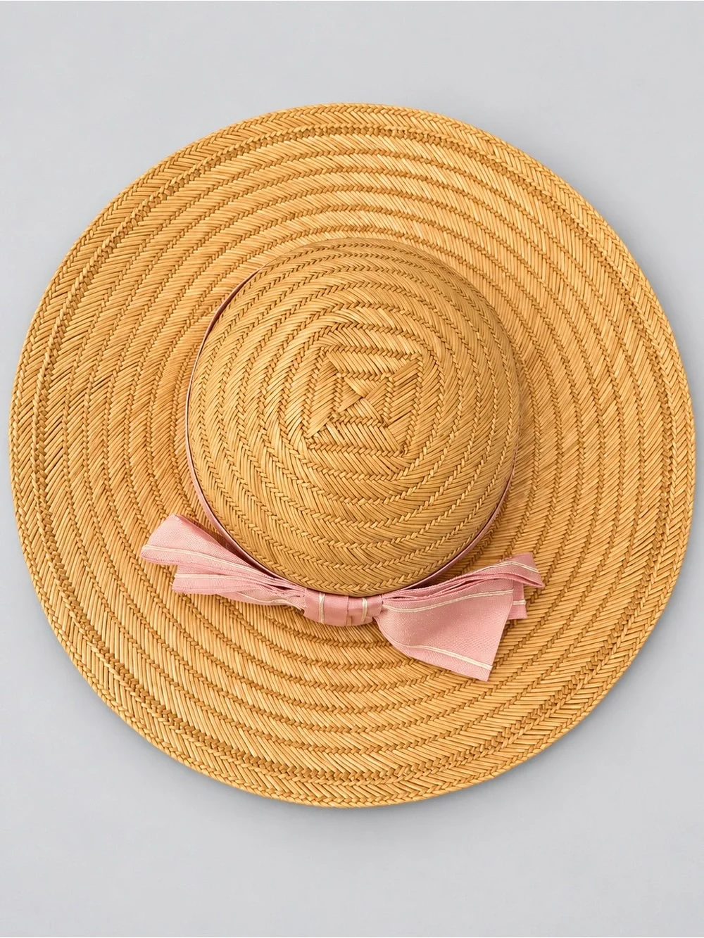 Vintage 1980s Laura Ashley 100% Straw Wide Brim Hat – Made in Great Britain”